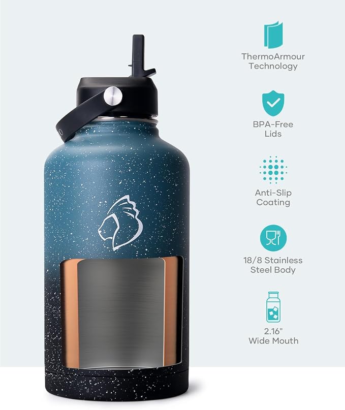 BUZIO 64 oz Insulated Stainless Steel Water Bottle - Image 4