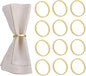 Cuff Brushed Gold Circle Napkin Rings Set of 12, Simple Modernist Napkin Ring by wonlex