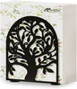 Tree of Life Napkin Holder, Upright Metal Tabletop Napkin Holder with Cushioned Base, Black Decorative Napkin Holder for Kitchen & Dining Table.