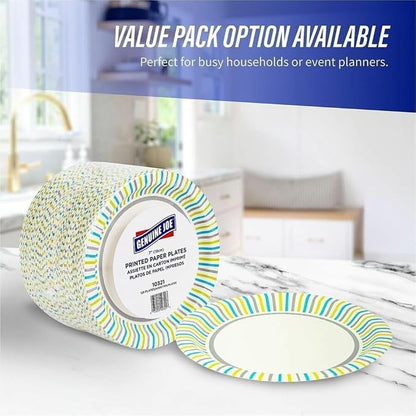 Genuine Joe Printed Paper Plates - Image 3