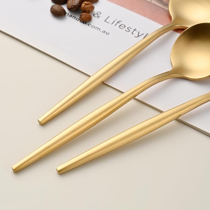 5.1 Inches Satin Gold Coffee&Tea Spoons, Small Demitasse Spoon, Mini Spoons - Image 5