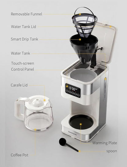 SHARDOR 10-Cup Programmable Coffee Maker, Regular & Strong Brew Drip Coffee - Image 7