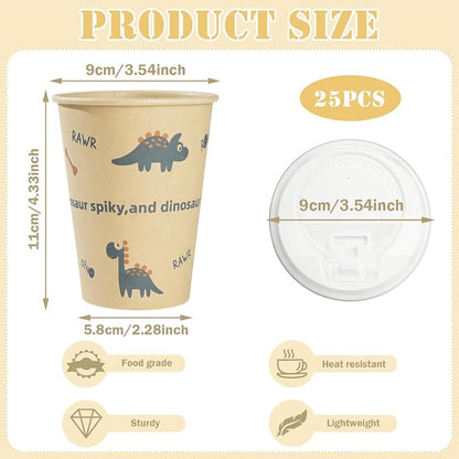 12 OZ 25 Pack Disposable Cups Paper Coffee Cups - Image 4