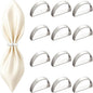 12 Pcs Stainless Steel Napkin Rings by Unknown