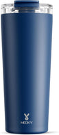 Meoky 24 oz Insulated Travel Coffee Mug: Leak Proof Lid, Sea | Stainless Steel by MEOKY