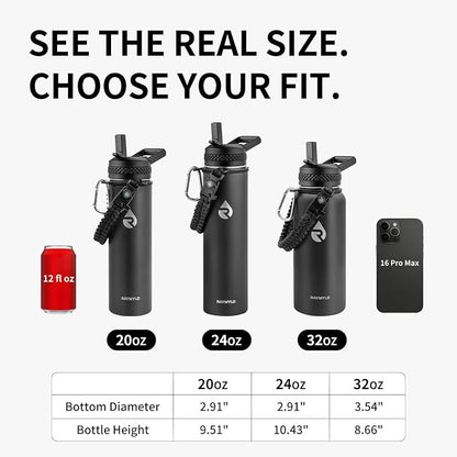 RAYMYLO Insulated Water Bottle 24 oz, Triple Wall Vacuum Stainless Steel | - Image 7