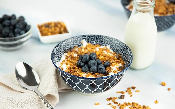 KooK Soup Bowl, Cereal Bowl, Ceramic Cereal Bowls, Dishwasher and Freezer Safe - Image 5