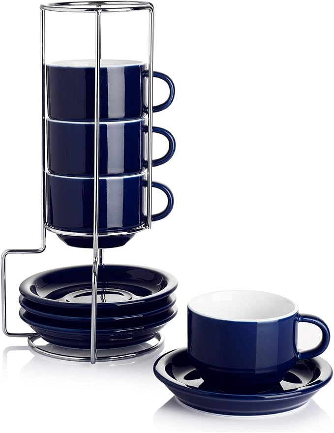 Sweese 2.5 Ounce Porcelain Stackable Espresso Cups by Sweese