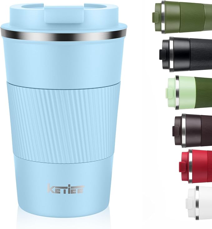 KETIEE Travel Coffee Mug 12oz: Insulated Coffee Cup by KETIEE
