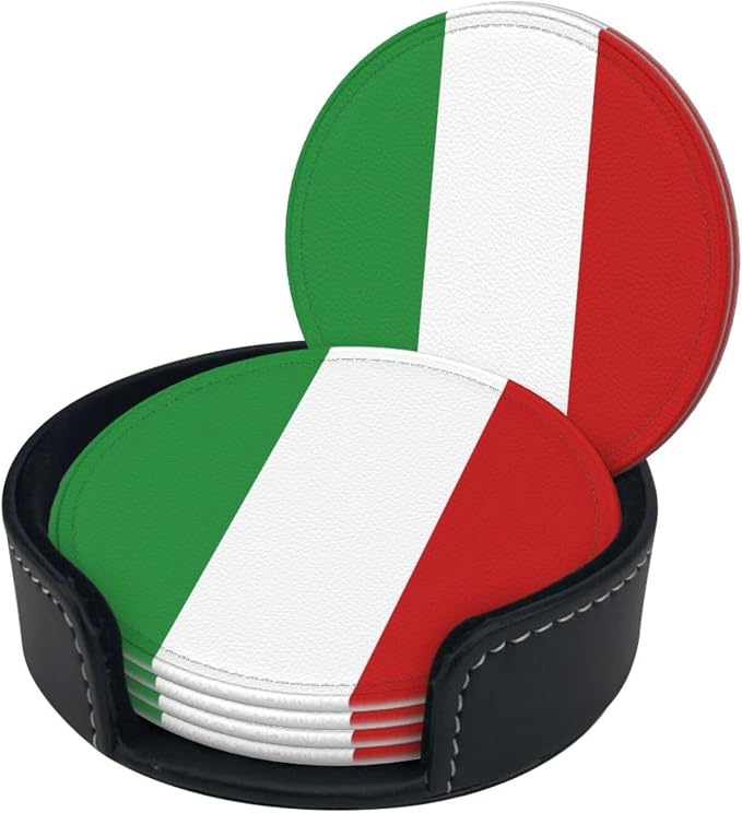 Italy Flag Coasters for Drinks - Image 2