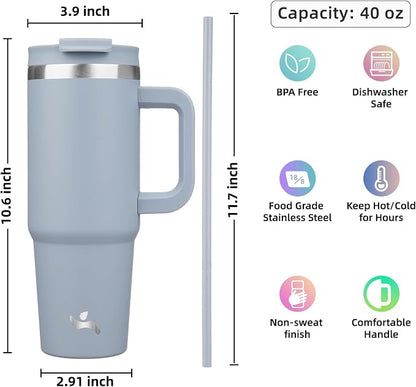 Konokyo 40 oz Insulated Tumbler Water Bottle - Image 4