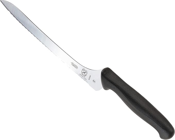 Mercer Culinary M23890 Millennia Black Handle, 9-Inch Offset Wavy Edge - Image 3