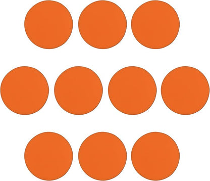 10 Round Foam Bud Coasters Pack, 4 inch - PU Foam, Party Favor - Neon Orange