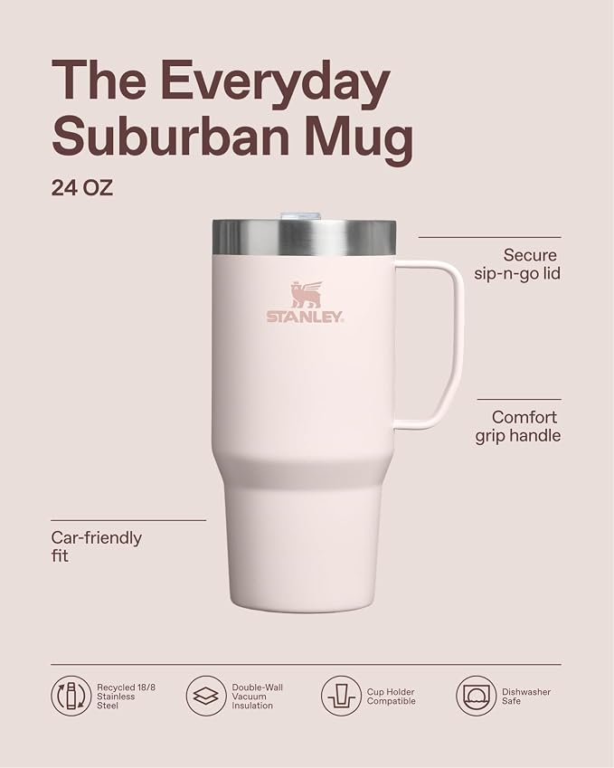 STANLEY The Everyday Suburban Mug | 24 oz | Drink Through Lid | Cup - Image 4