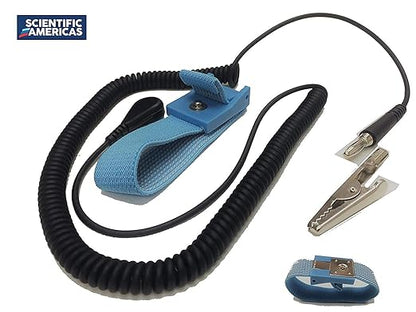 ESD Mat Kit - Anti-Static Table Mat - Heat Resistant Soldering Mat - with a Wrist Strap and Dual Common Point Grounding (36" x 60" (3' x 5'), Blue)