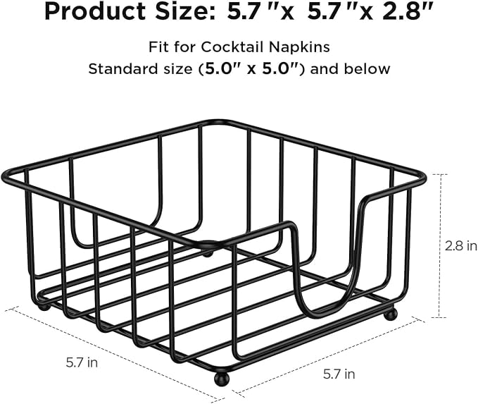 2 Pack Metal Cocktail Napkin Holder - Image 3