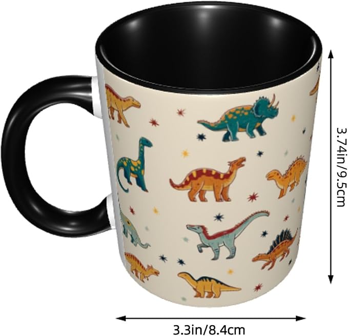 Dinosaur Coffee Mug 11 Ounce Mugs Ceramic Tea Cup Drinking Water Cups | Novelty - Image 3