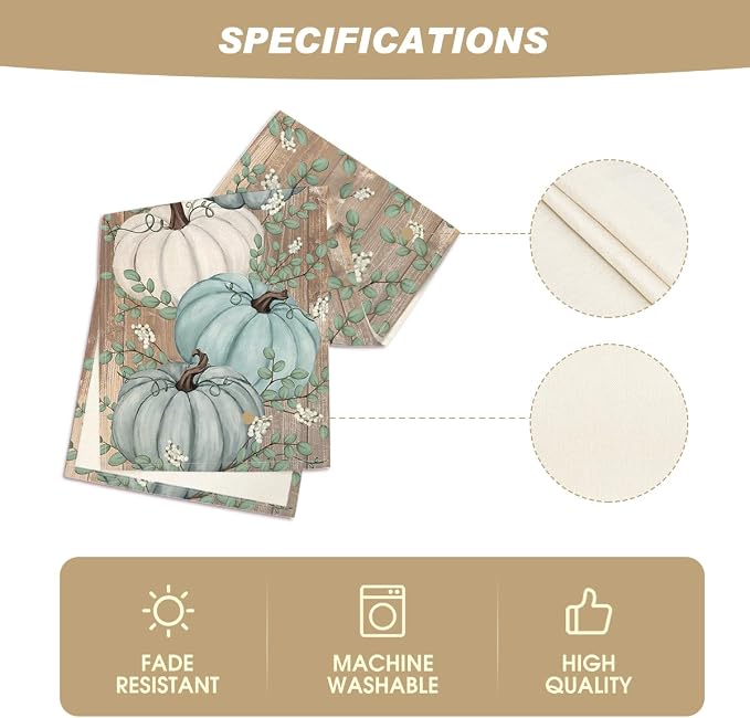 Artoid Mode 210 GSM Fall Table Runner 13x60 Inch Home Party Decor | Pumpkins - Image 5