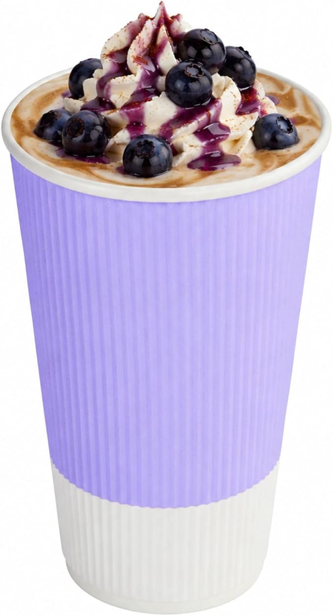 Restaurantware 16 Ounce Double Wall Disposable Coffee Cups, 500 Insulated Light by Restaurantware