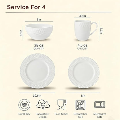 16 Piece Bone China Dinnerware Sets - Image 4