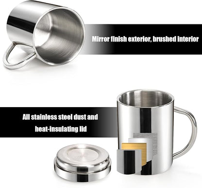 Yesland 2 Pack 13.5 oz Stainless Steel Double-Walled Metal Mugs - Image 3