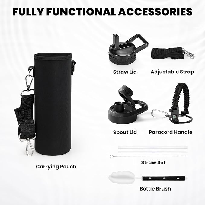 RAYMYLO Insulated Water Bottle 24 oz, Triple Wall Vacuum Stainless Steel | - Image 6