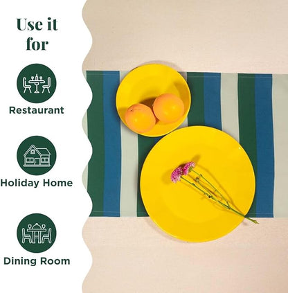 Folkulture Table Runner 108 Inches Long | Blue, Pool Party Decorations - Image 5