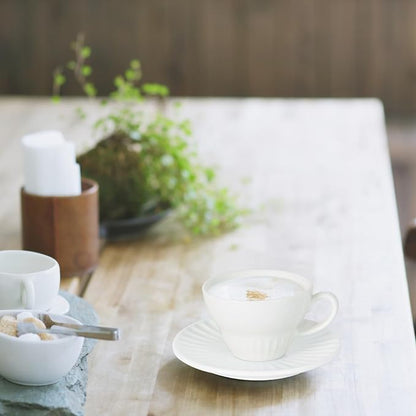2 oz White Espresso Cups Set of 2, Ceramic Cappuccino Cups - Image 5