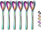Rainbow Demitasse Espresso Spoons, 5.5'' Mini Coffee Spoons, Stainless Steel by HOMQUEN