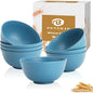 Bowls for Kitchen 8 PCS, Unbreakable Wheat Straw Bowl 26 OZ, Alternative to by BUSOKIP