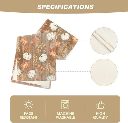 Artoid Mode 210 GSM Fall Table Runner 13x72 Inch Home Party Decor | Pumpkins - Image 5