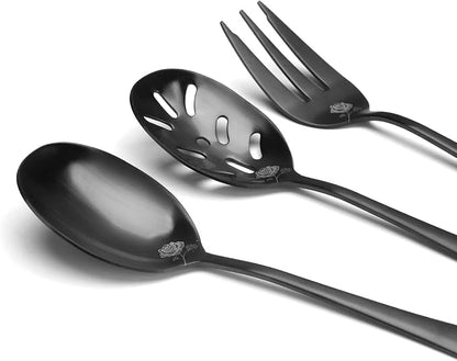 Matte Black Serving Set, sharecook 5-Piece 18/0 Stainless Steel Large Hostess - Image 3