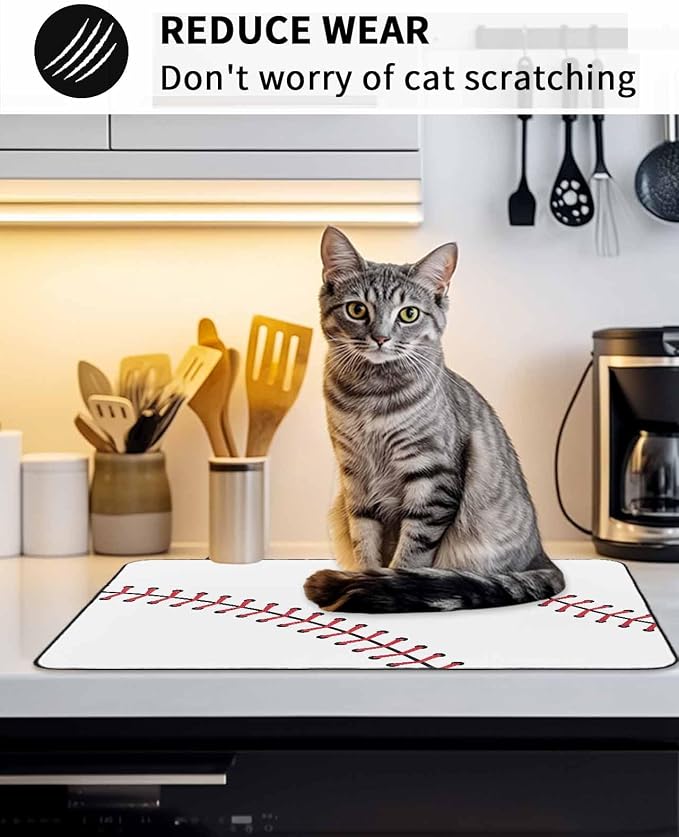 American Baseball Sports Induction Cooktop Protector Mat, Glass Top Stove Cover - Image 2