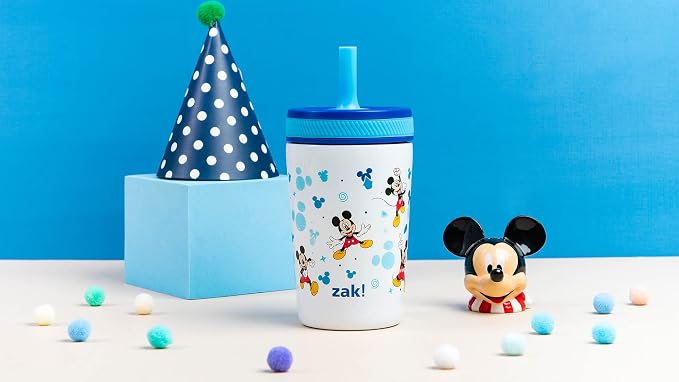 Zak Designs Disney Mickey Mouse Kelso 12oz Leak-Proof Toddler Straw Cup - Image 11