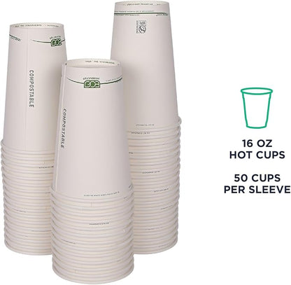 ECO PRODUCTS GreenStripe Disposable Paper Hot Cups, 16 oz, Paper To-Go Cups - Image 2