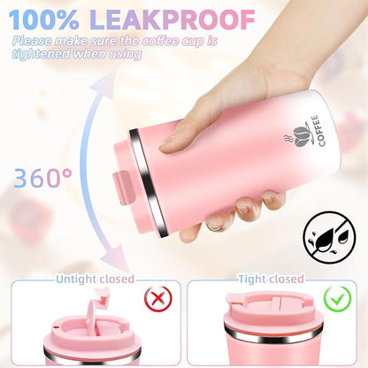 Insulated Travel Coffee Mug Reusable Coffee Tumbler Cup - Image 3