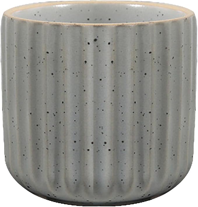 Vintage Ceramic Mug, Japanese Tea Cup 6oz Striped Cup No Handle Drinking Cup by Unknown
