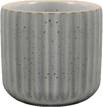 Vintage Ceramic Mug, Japanese Tea Cup 6oz Striped Cup No Handle Drinking Cup by Unknown