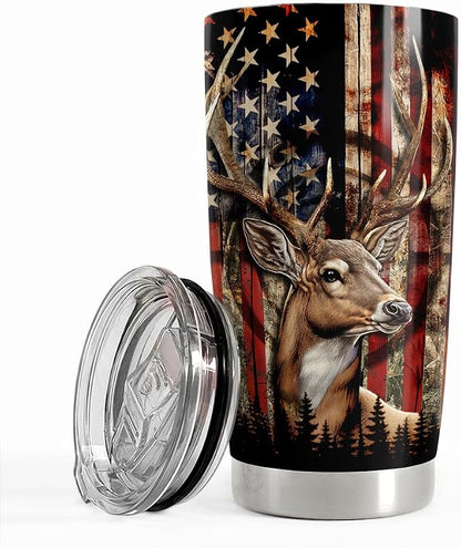 SANDJEST Hunting Tumbler 20oz Deer Hunting Gifts by SANDJEST