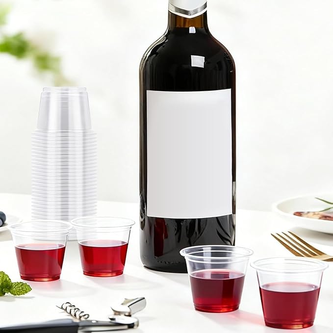 Lamosi 1000 Count 1 oz Plastic Shot Glasses Disposable, Jello Shot Cups | - Image 6
