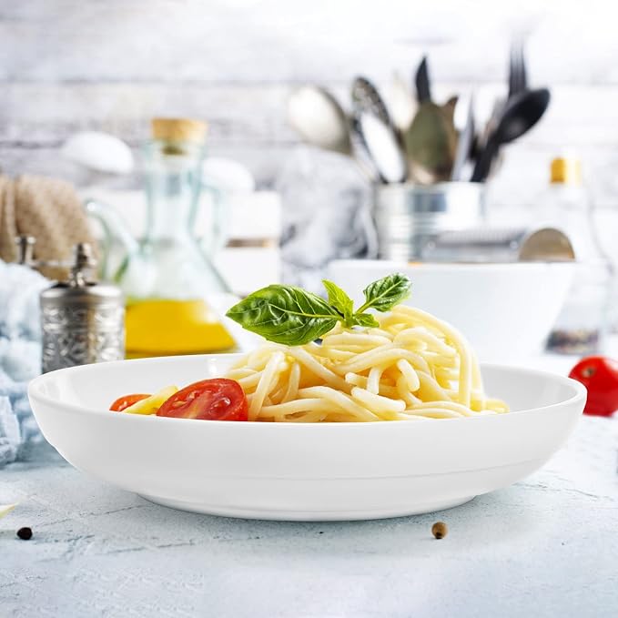 Fasmov Melamine Pasta Bowls, 6 Pack 8 inches 20 Oz Large Salad Serving Bowls - Image 7