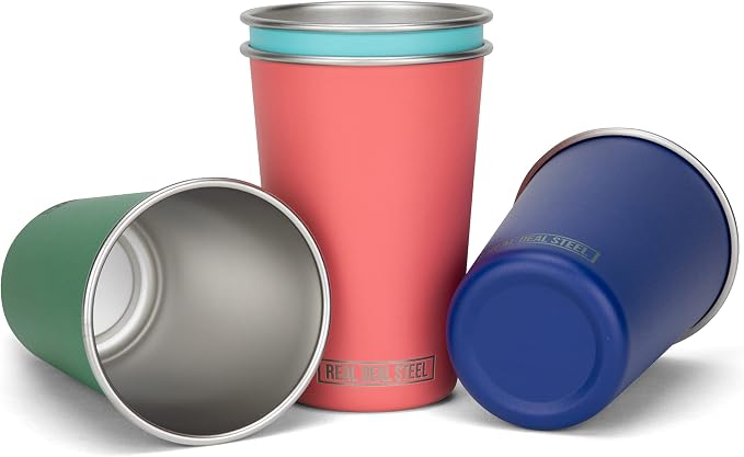 Real Deal Steel Party Pints: 16 oz Pint Cups, Stackable Tumblers, Eco Friendly - Image 7