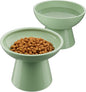 LoeJan Elevated Cat Food and Water Bowls Set, Extra Wide and Raised Ceramic by LoeJan