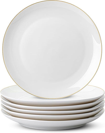 BTaT- White Porcelain Dinner Plates by BrewToATea