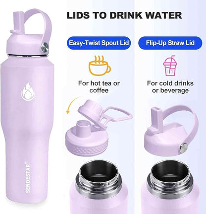 SENDESTAR 32oz Water Bottle Wide Mouth Stainless Steel Vacuum Insulated Double - Image 3