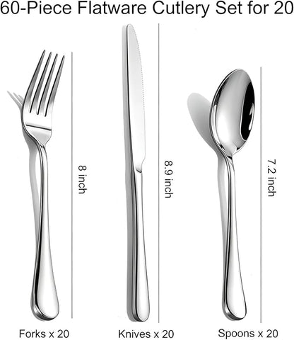 60-Piece Silverware Set for 20 - Image 3