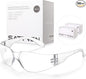 100 Pack of Clear Safety Glasses, Scratch & Impact Resistant ANSI Z87.1 Protective Eyewear, Ploycarbonate Lenses or Women Men Safety Sunglasses for Construction, Outdoor Work & Shooting Ideal for Lab