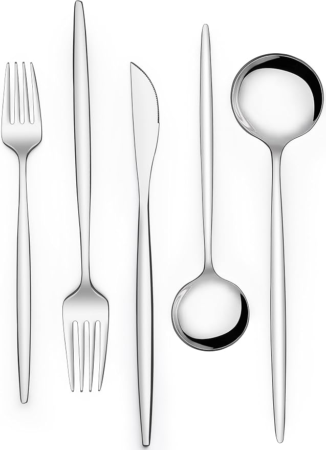 Silverware Set 20 Piece, Wildone Stainless Steel Flatware Set Service by Wildone
