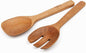 Acacia Wood Salad Servers, 10-inch Wooden Utensils by Naturoom