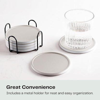 Set of 6 Warm Gray Coasters - Image 5
